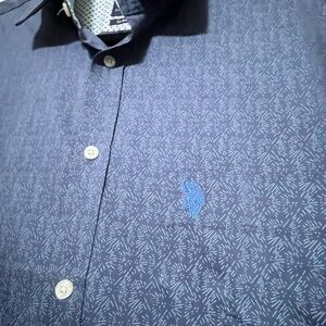 U.S. Polo Assn. Dark Blue Patterned Shirt